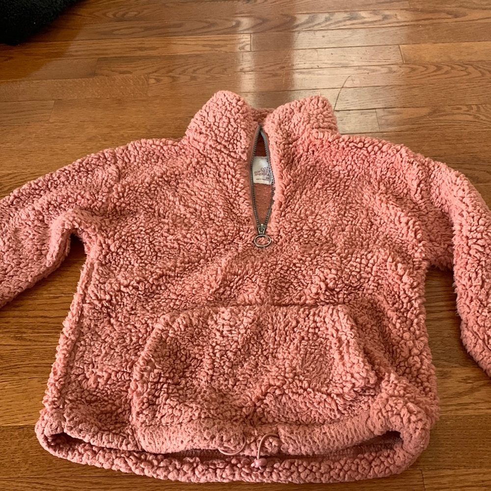 SO light pink Sherpa Jacket size xs